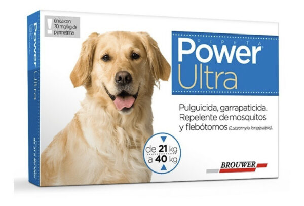 Medicamentos para perros Power ultra de 21 a 40 kg.