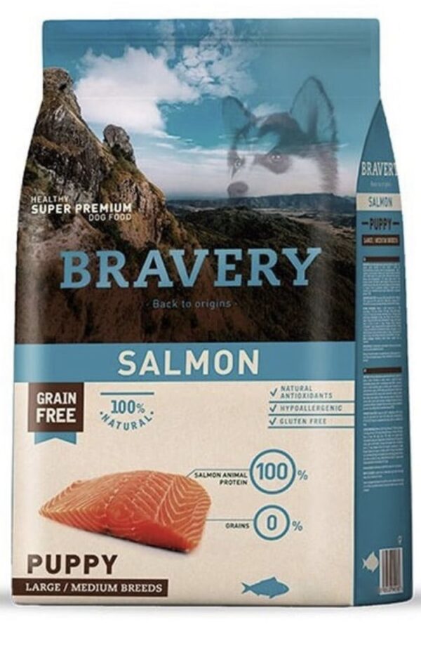 Alimento para perros Bravery Salmon Puppy Large Medium 4 kg