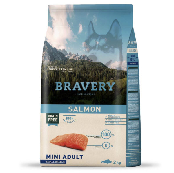 Alimento para perros Bravery Salmon mini Adulto 2 kg