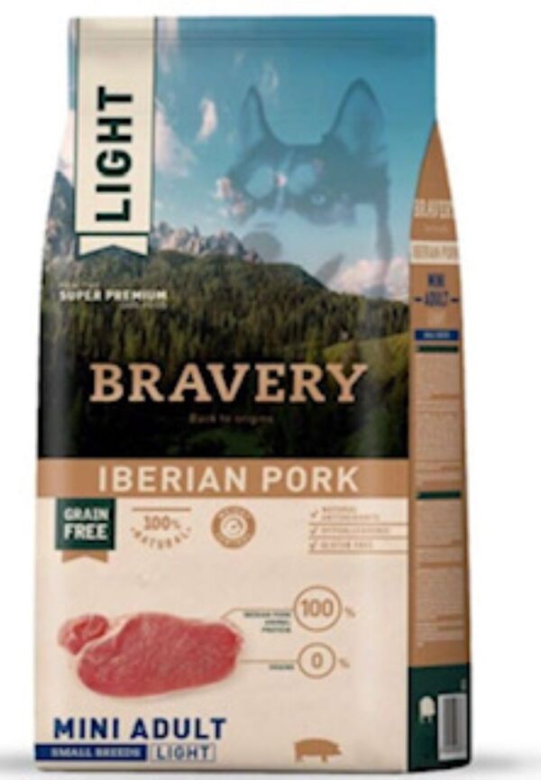 Alimento para perros Bravery Iberian Pork Light adulto raza pequeña 7 kg